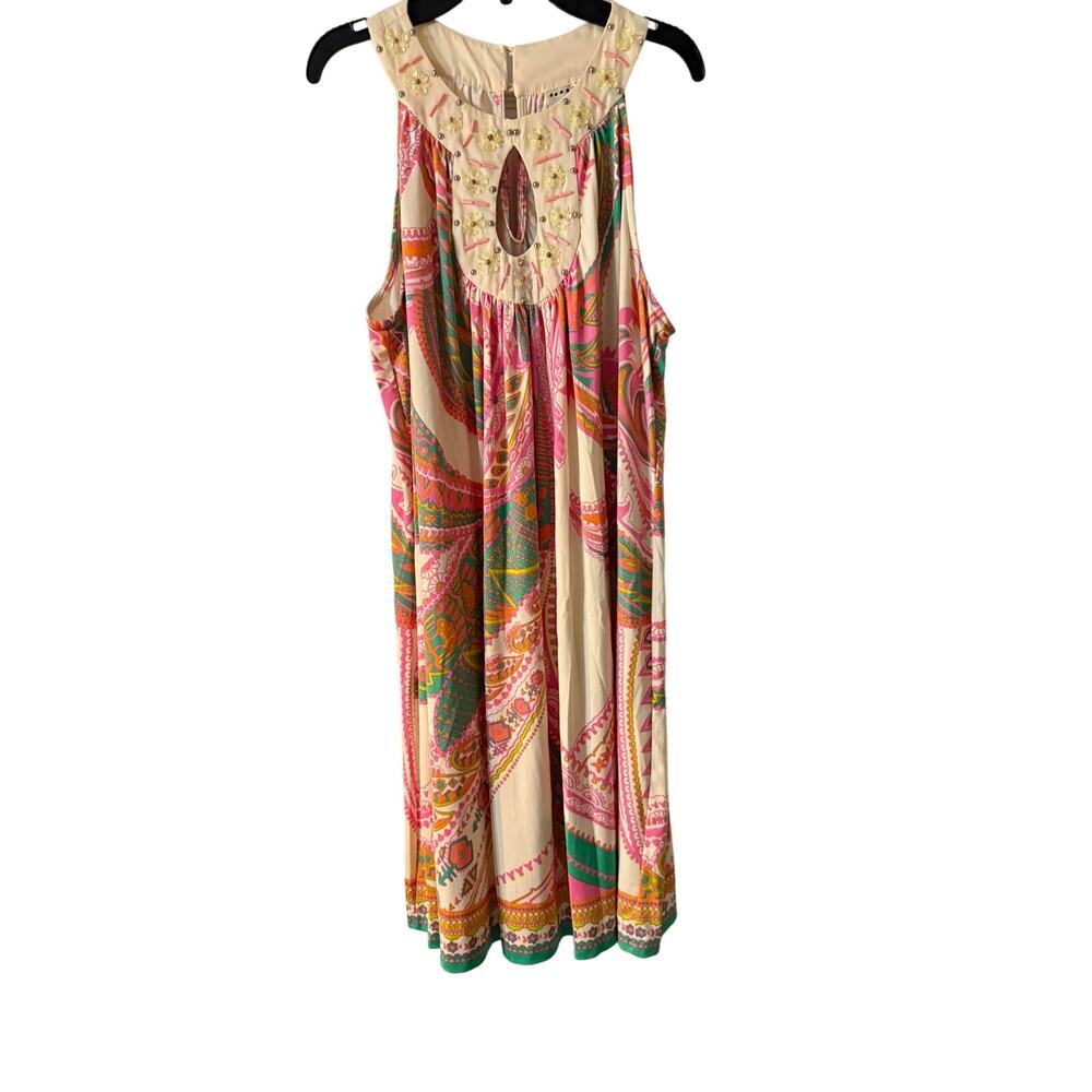 iCE Y2K Pink Orange Beaded Women's‎ Size 14 Dress